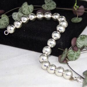 Tiffany & Co HardWear Sterling Silver 10mm Ball Bead Bracelet 7.5" 925